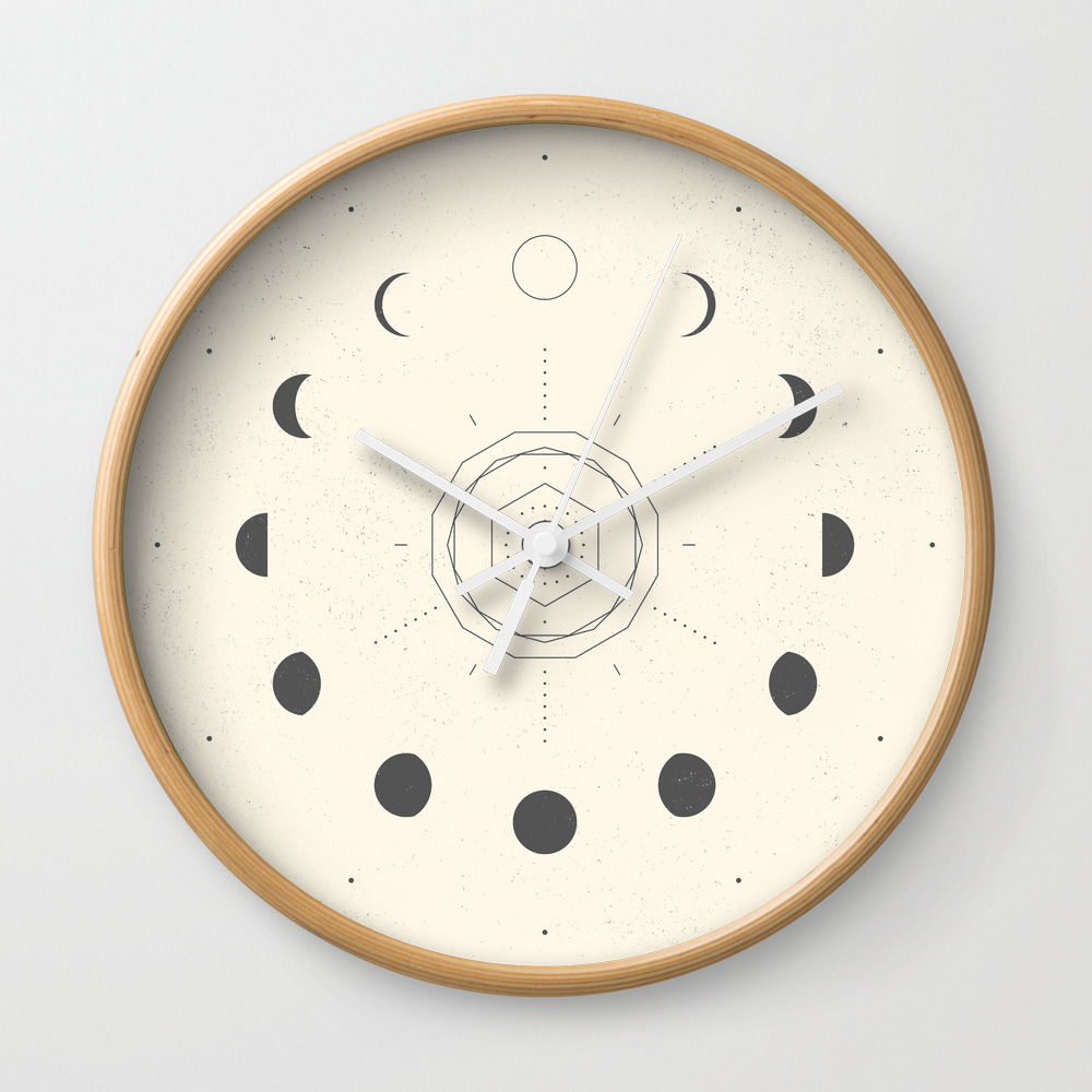 Moon Phases Light Wall Clock by Naylasmith