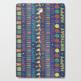 Cat Wrap Gift Paper Happy Birthday Cutting Board