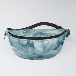 Soft Baby Blue Petal Ruffles Abstract Fanny Pack