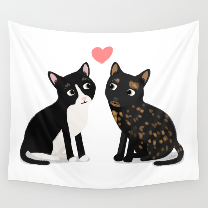 Custom Cats Wall Tapestry By Cassandragibbons Society6