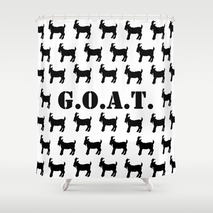 The GOAT Print Shower Curtain