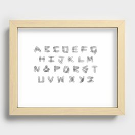 Three Kilometer Type Alphabet Recessed Framed Print