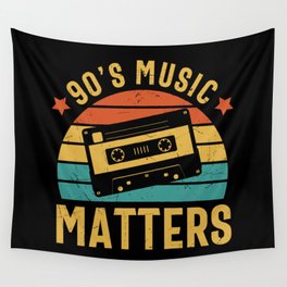 90's Music Matters Retro Cassette Tape Wall Tapestry