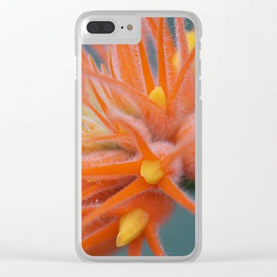 Orange Beauty Clear iPhone Case