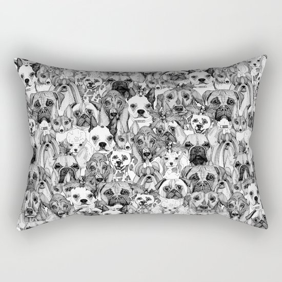 christmas dogs Rectangular Pillow