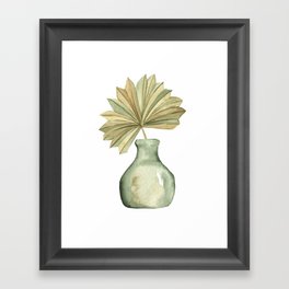 Green Boho Bouquet Framed Art Print