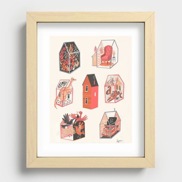 Little boxes Recessed Framed Print