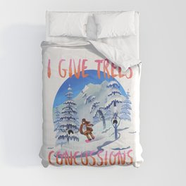 Snowboard Steve - I give trees concussions Comforter