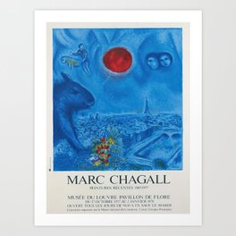 Affisso musee Du Louvre Marc chagall Art Print