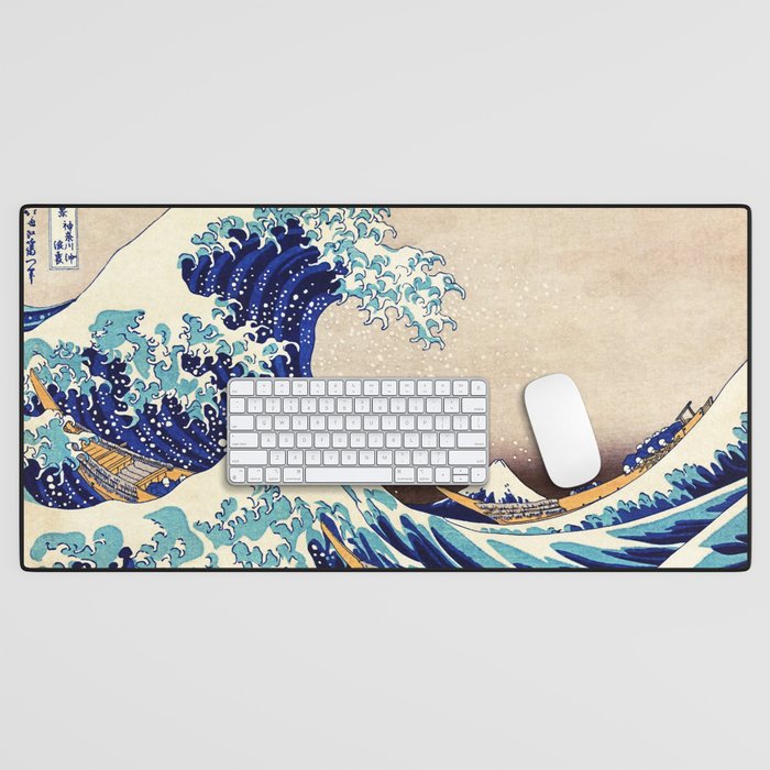 The Great Wave Off Kanagawa Desk Mat