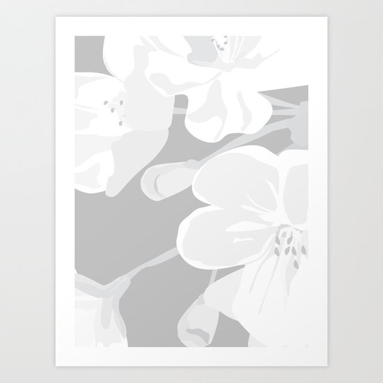 Blossoms: Three Art Print
