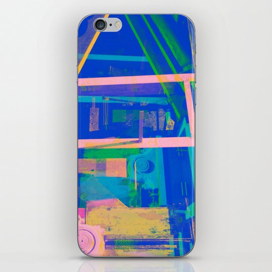 Industrial Abstract Blue 2 iPhone Skin
