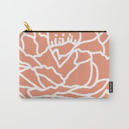 Burnt Orange Peony Carry-All Pouch