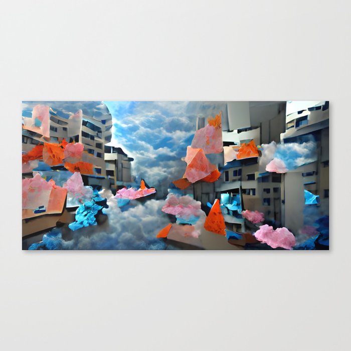 A City of Clouds and Quiet Dreams Canvas Print