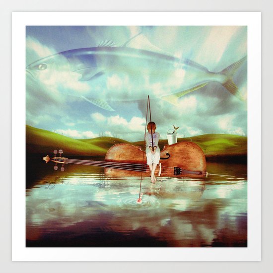 Fisherman S Dream Art Print By Vladdurnev Society6