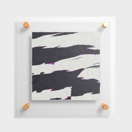 Abstract horizontal black stripes Floating Acrylic Print