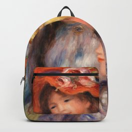 Pierre-Auguste Renoir - Two Girls Backpack | Renoir, Portrait, Color, Oiloncanvas, Impressionism, Oil, Painting, Twogirls, Vintage, Artwork 