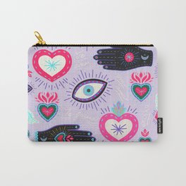 Milagro love heart - Lavender Carry-All Pouch