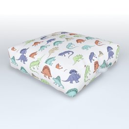 Different colourful dinosaurs Outdoor Floor Cushion