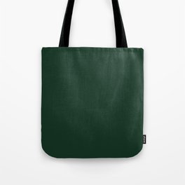 Dark Green Solid Color Tote Bag