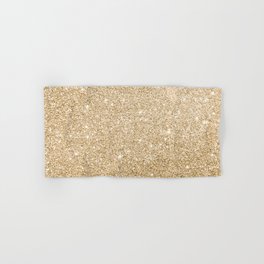 Faux Gold Glitter All Over Hand Towel