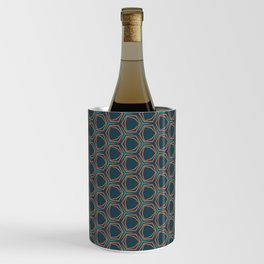 Geometric pattern no.5 with colored hexagonal shapes (yellow, blue, orange) Wine Chiller