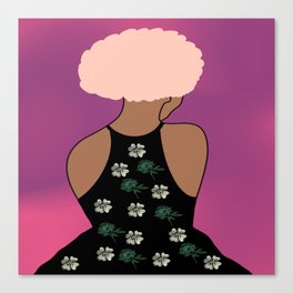 Woman At The Meadow 48 Canvas Print