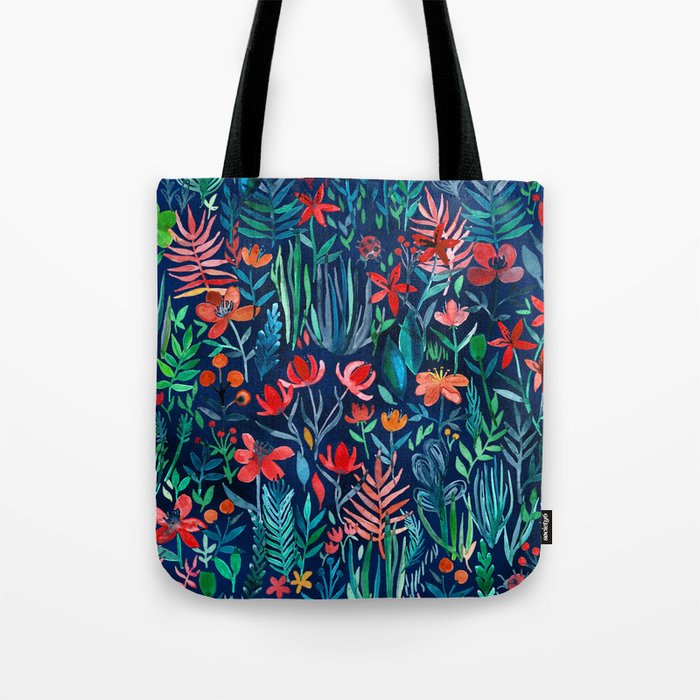 Tropical Ink - a watercolor garden Tote Bag by micklyn | Society6