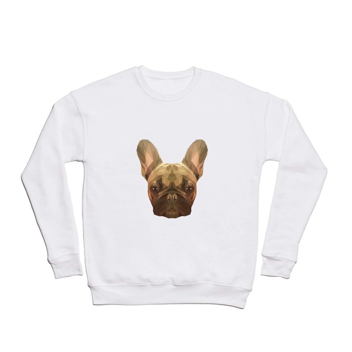 French bulldog puppy low poly. Crewneck Sweatshirt