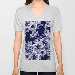 Flower design. Elegance seamless pattern.  V Neck T Shirt