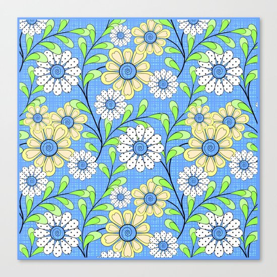 Bright floral pattern. Canvas Print