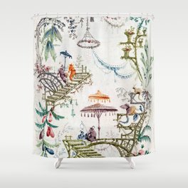Enchanted Forest Chinoiserie Shower Curtain