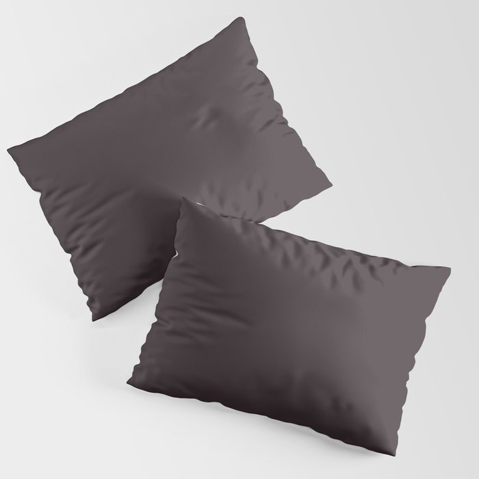 Dark gray pillow shams top