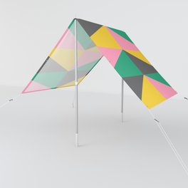 Triangles in Pink Green and Yellow Sun Shade