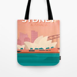Sydney Travel Illustration Tote Bag