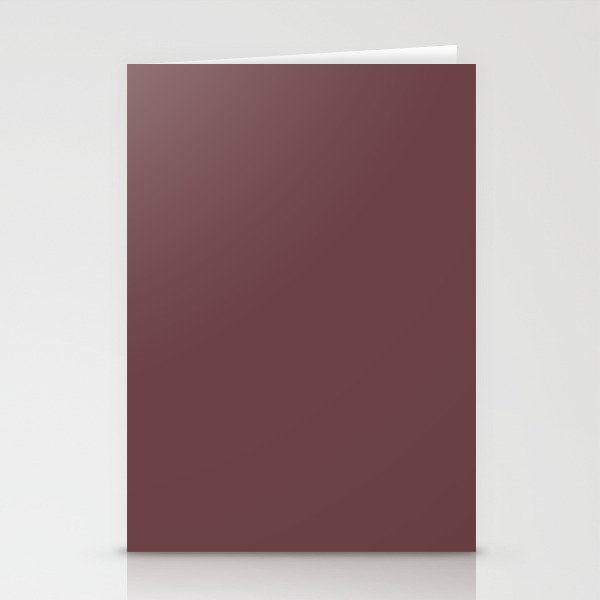 Dark Burgundy Red Solid Color Pairs 2021 Color of the Year Preference Red No.297 Stationery Cards