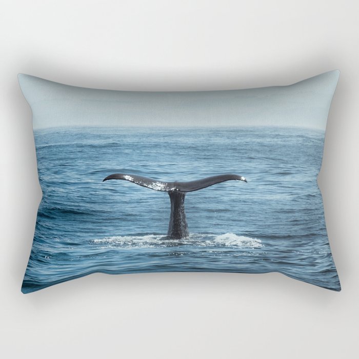 Whale tail - Hamptons Style Rectangular Pillow