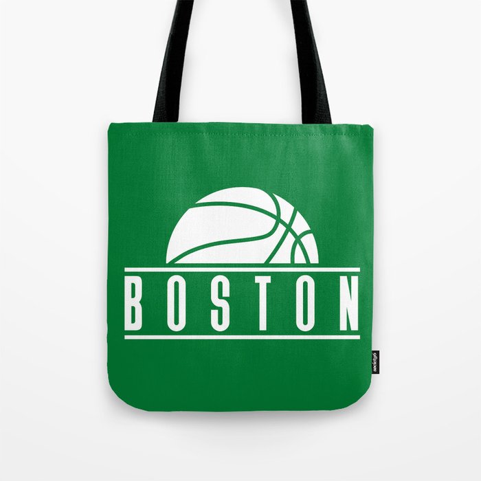 Boston basketball modern logo green Tote Bag