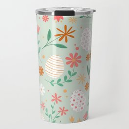 Happy Easter Egg Floral Collection Travel Mug