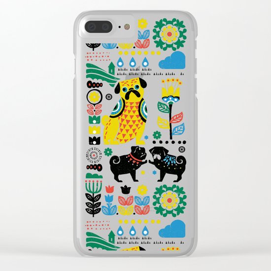Scandinavian Pugs Clear iPhone Case