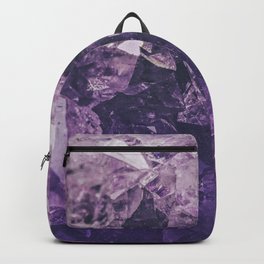 Amethyst Gem Dreams Backpack | Birthstone, Amethyst, Color, Other, Sparkle, Rock, Geode, Digital, Jewel, Bright 