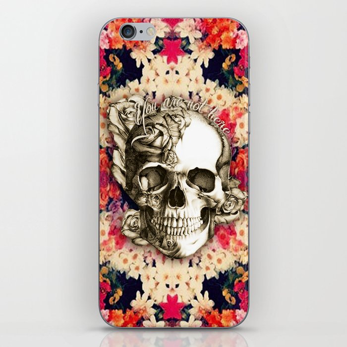You are not here Day of the Dead Rose Skull. iPhone Skin