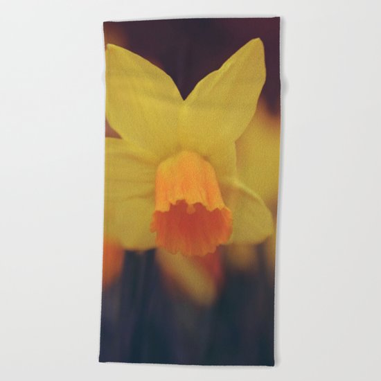 Yellow Narcissus #2 Beach Towel