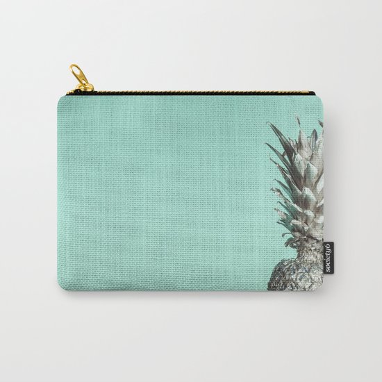 Silver Mint Pineapple Carry-All Pouch