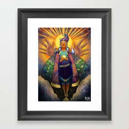 And the Darkness Shall Not Overcome Her Framed Art Print