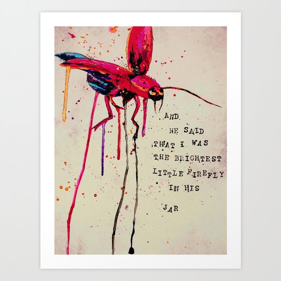 brightest little firefly Art Print