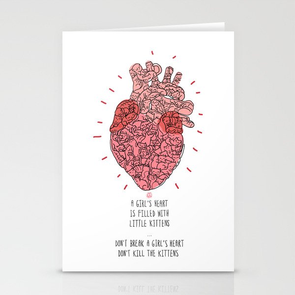 Heart Cat Stationery Cards