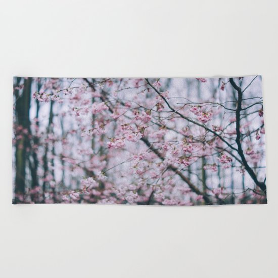 Cherry Blossom forest Beach Towel