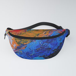 Wide brush strokes Abstract digital painting for home decoration, frames and clothing. Fanny Pack