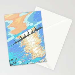 Rowing at dawn Stationery Cards